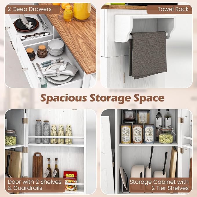 Giantex Kitchen Island Cart - Image 8