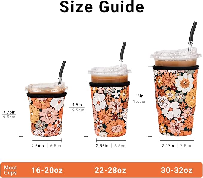 Iced Coffee Sleeve Reusable Small 16-20oz - Image 2