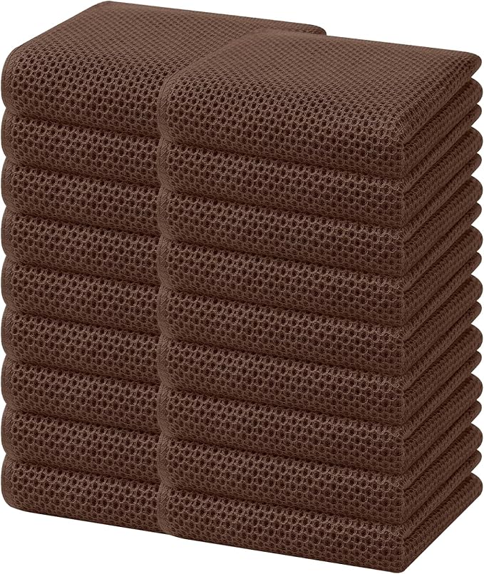 Homaxy 100% Cotton Waffle Weave Kitchen Dish Towels, Ultra Soft Absorbent Quick by Homaxy