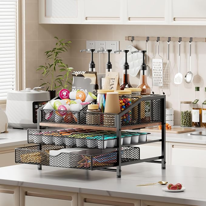 Coffee Bar Organizer for Countertop, Coffee Station Organizer - Image 7