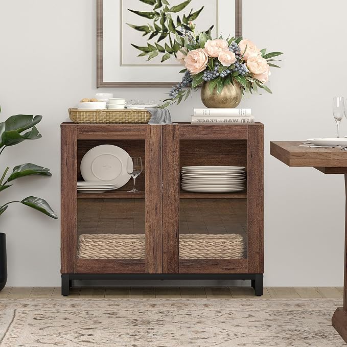 WAMPAT Sideboard Buffet Cabinets, Modern Credenza Sideboard - Image 3