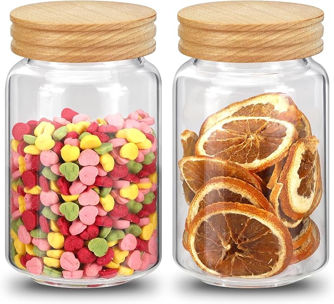 Small Glass Jars with Airtight Lid Seasoning Containers Glass Spice Jar Food - Image 3