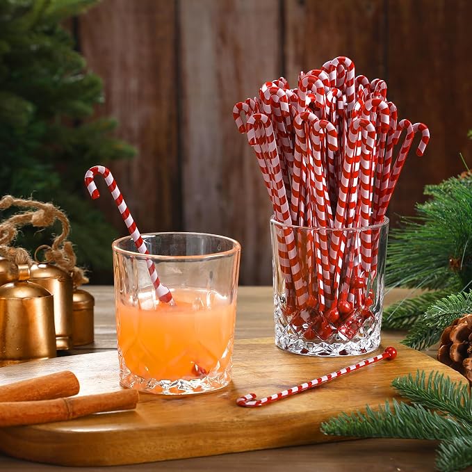 Chengu 100 Pcs Winter Drink Stirrers Xmas Stir Sticks Bulk Holiday Coffee - Image 3