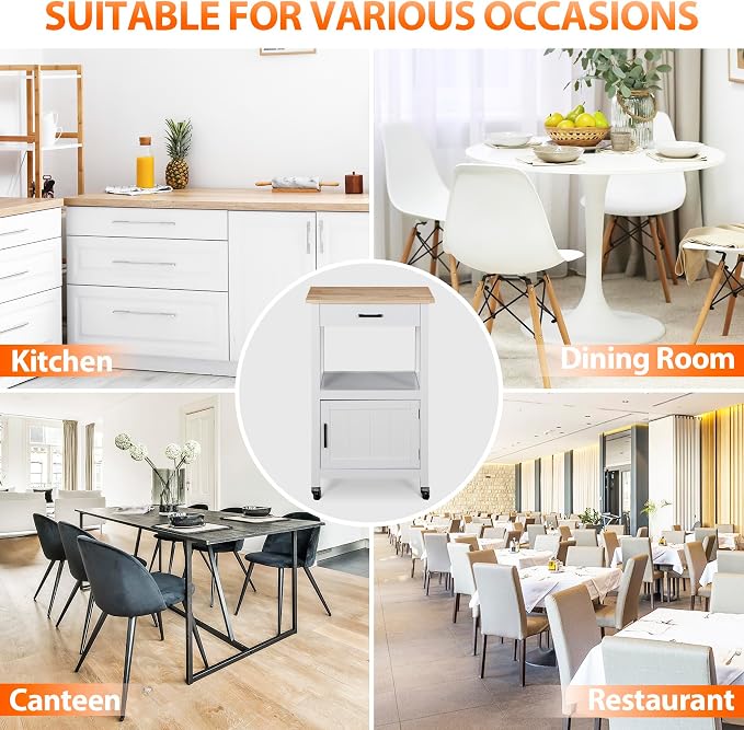 ZENY Rolling Kitchen Island Cart - Image 8