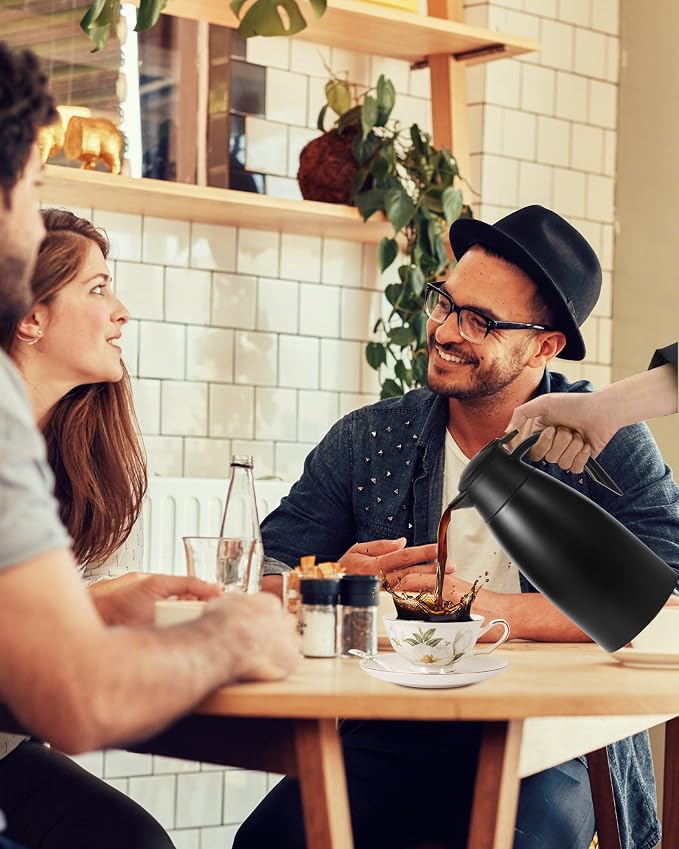 70Oz Thermal Coffee Carafe for keeping hot, Airpot Insulated Carafe Stainless - Image 8