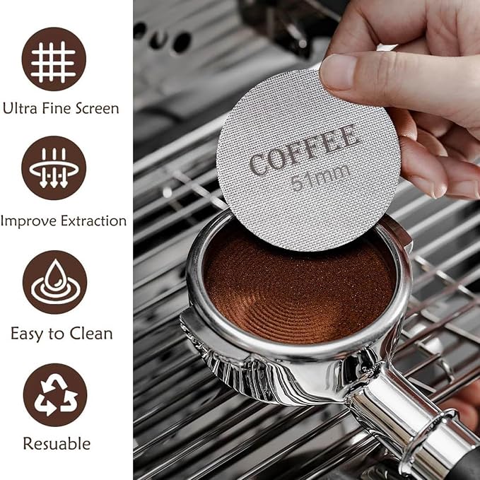 51mm Coffee Distributor & Tamper, Dual Head Coffee Leveler and Espresso Puck - Image 3