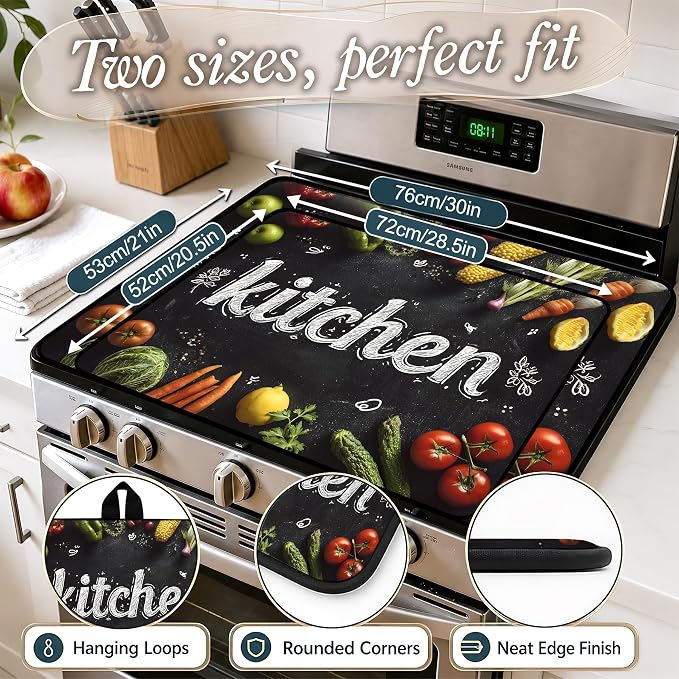 Multi-Design Stove Top Cover for Glass/Electric Stoves, 3-in-1 Counter - Image 2