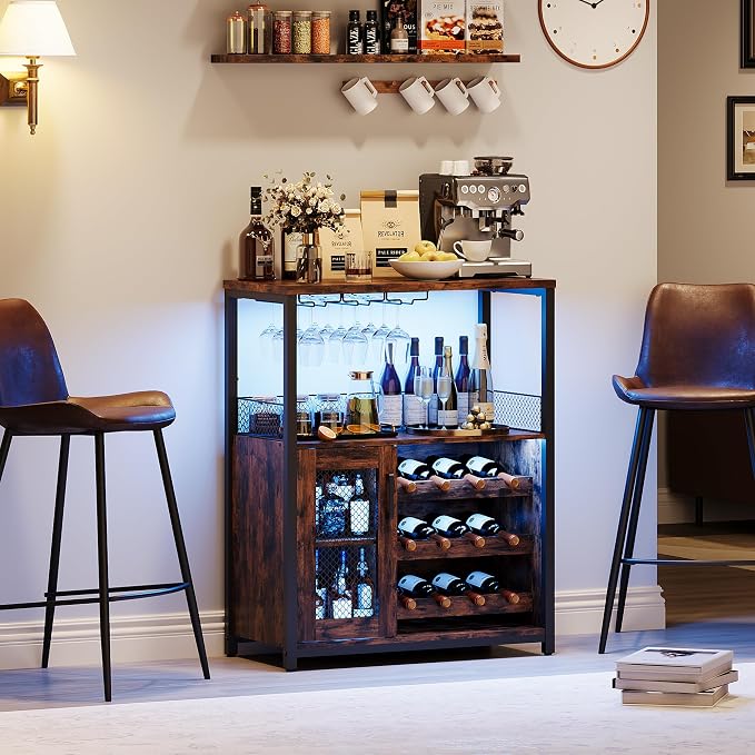GarveeHome 3-Tier Wine Bar Cabinet - Image 3