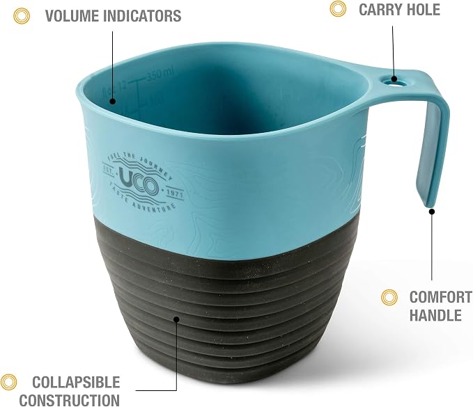 UCO Collapsible Camp Cup for Camping, Backpacking, and Hiking, 12 Ounces - Image 3