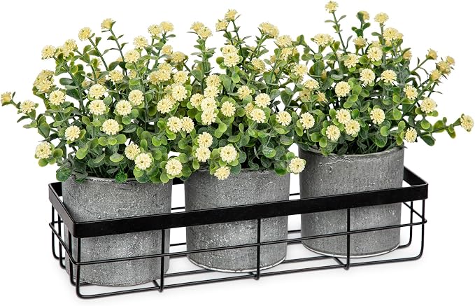 DILATATA Baby's Breath Artificial Flowers Table Centerpiece Decoration Potted by DILATATA
