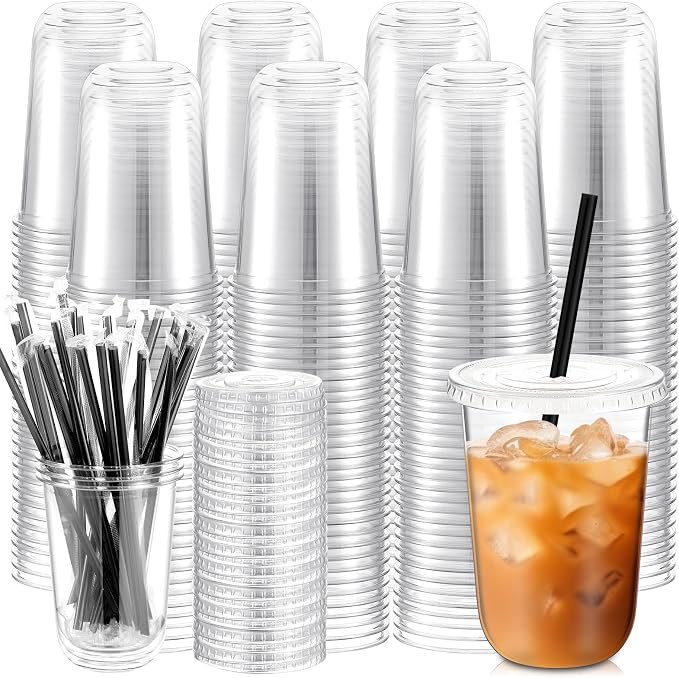 Ziliny 500 Set Clear Plastic Cups by Ziliny