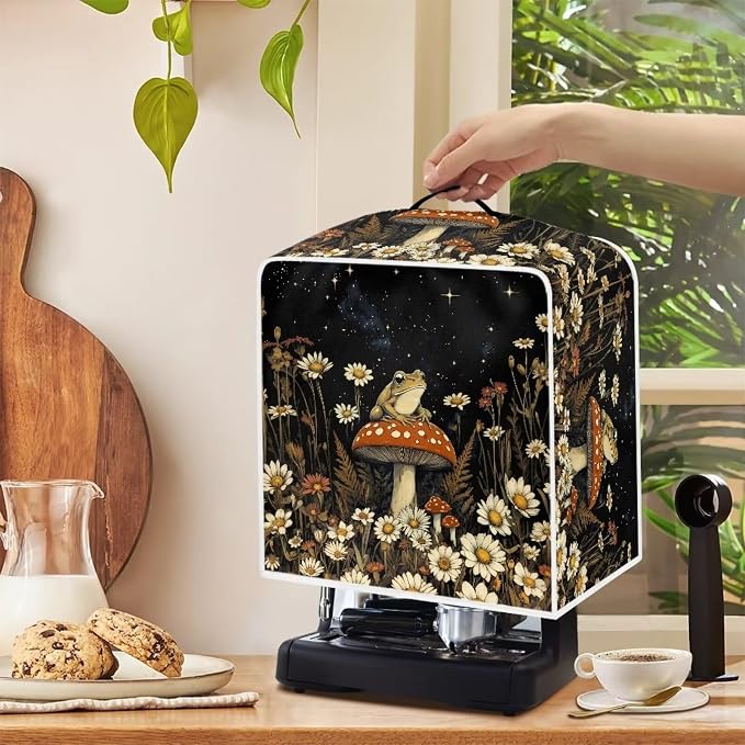 Frog Mushroom Daisy Coffee Machine Covers Anti Dust Covers - Image 4