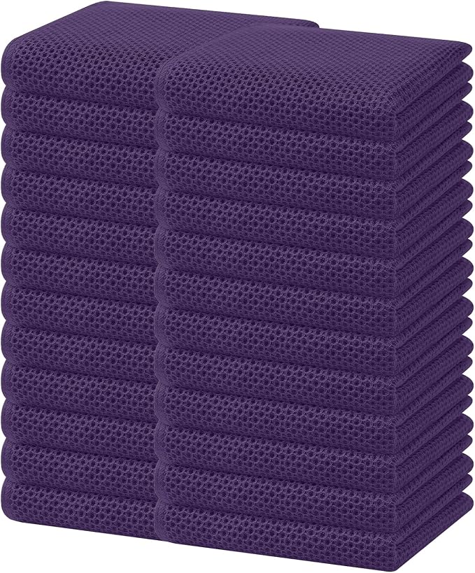 Homaxy 100% Cotton Waffle Weave Kitchen Dish Towels, Ultra Soft Absorbent Quick by Homaxy
