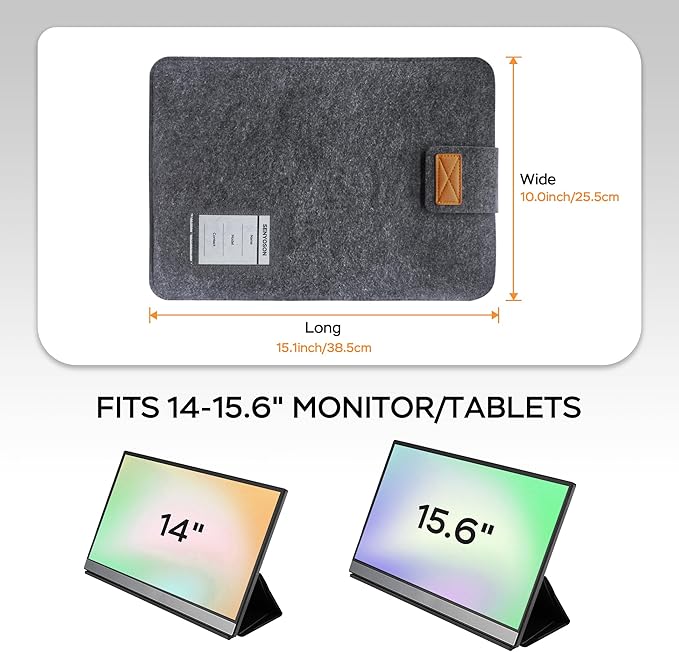 15.6 Inches Portable Monitor Sleeve Case - Image 3