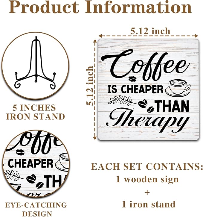Coffee Bar Sign，Cafes Bar Decor Accessories, Cafe Station Essentials, Kitchen - Image 2