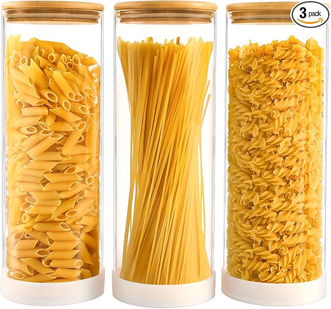 TBWIND 73oz Glass Spaghetti Pasta Containers by TBWIND