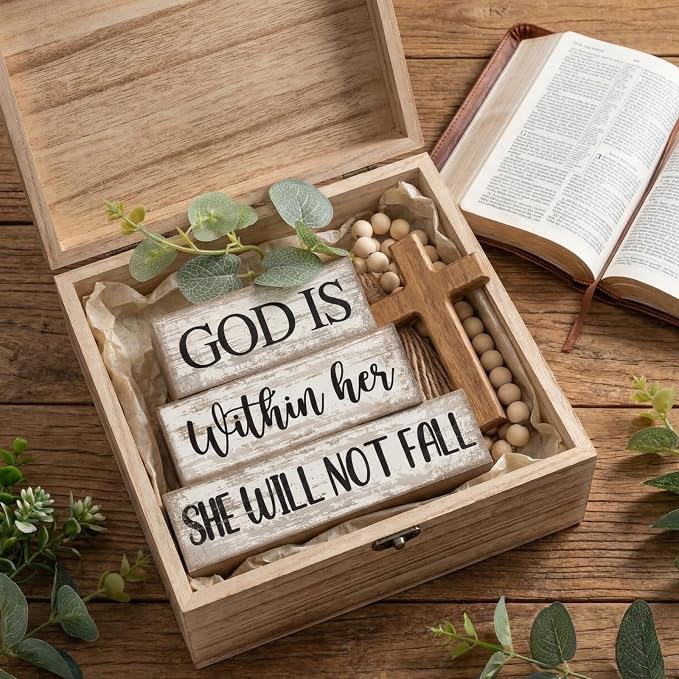 Lineshading 4 Pcs Christian Table Decor Inspirational Religious Gifts - Image 4