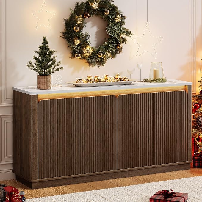 ONBRILL 61" Fluted Buffet Cabinet by ONBRILL