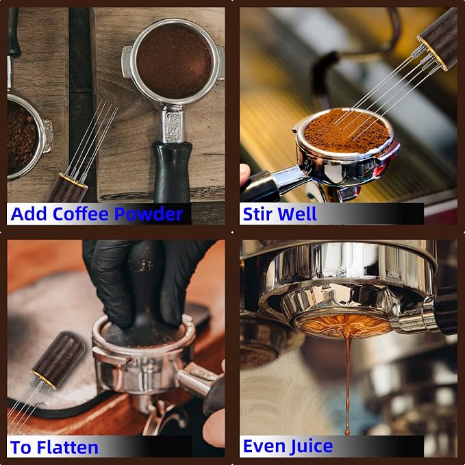 Zolunu Espresso Coffee Stirrer 5 Needles 0.4mm Espresso Distribution Tools - Image 5