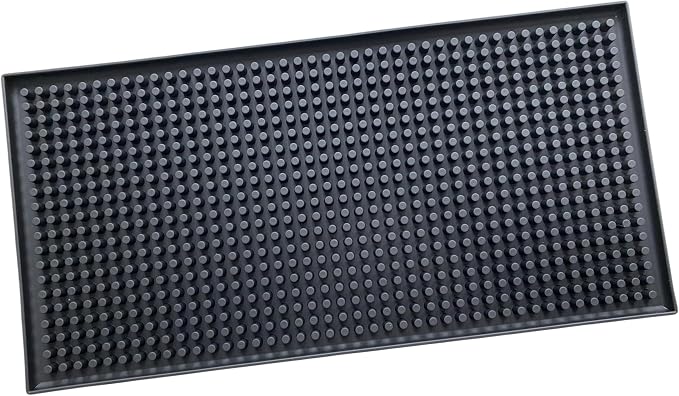 Xibany Bar Mat 6" x 12" PVC Small Black, Essentials Accesories by Unknown