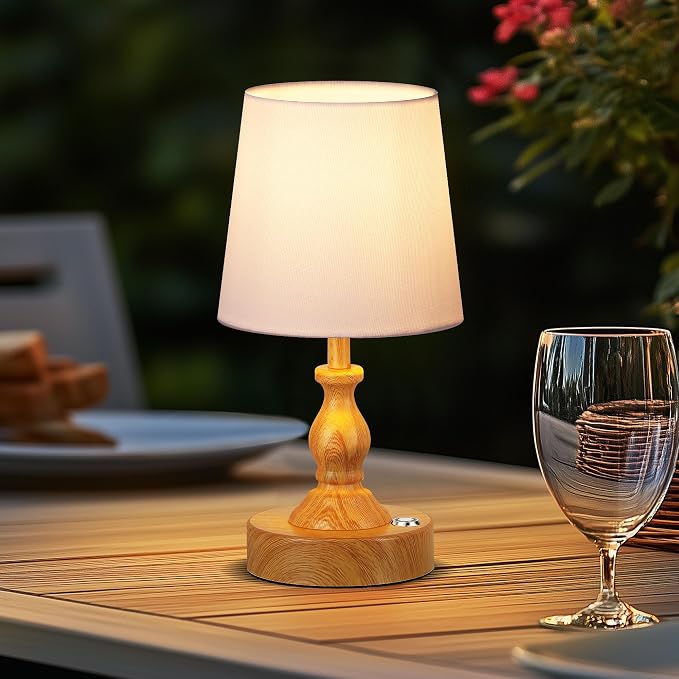 PARTPHONER Mini Cordless LED Table Lamp, 5200mAh Rechargeable Battery Operated - Image 9