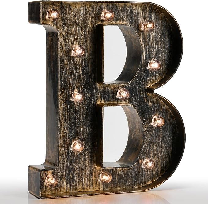 Pooqla Vintage Light Up Marquee Letters by Pooqla