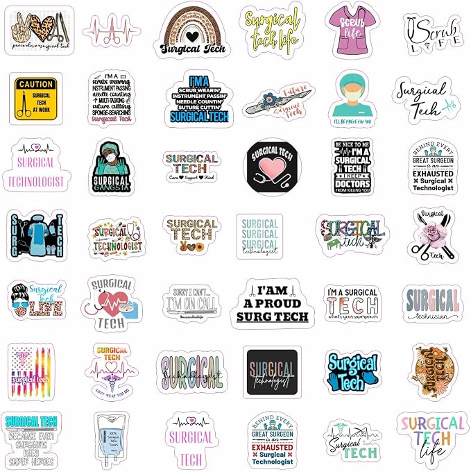 100Pcs Surgical Tech Stickers, Surgery Stickers - Image 4
