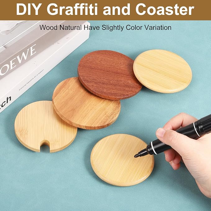 Uxcell 2PCs Wooden Bamboo Lid - Image 5