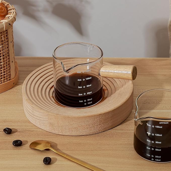 Koythin 2-Piece Espresso Shot Cups Set, Minimalist Glass Measuring Cup - Image 4