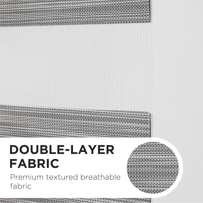Joydeco Cordless Zebra Blinds for Windows, Dual Layer Light Control Window - Image 4