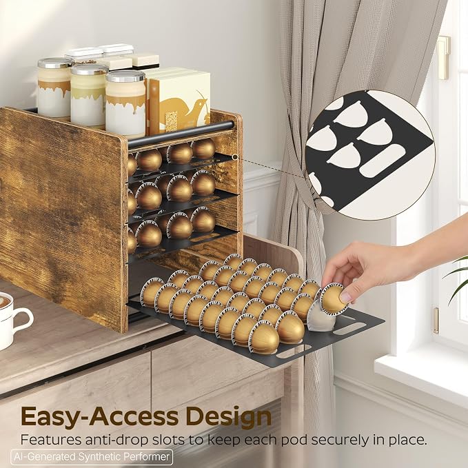 YATINEY Coffee Pod Drawer Holder, 4 Tier Holder - Image 5