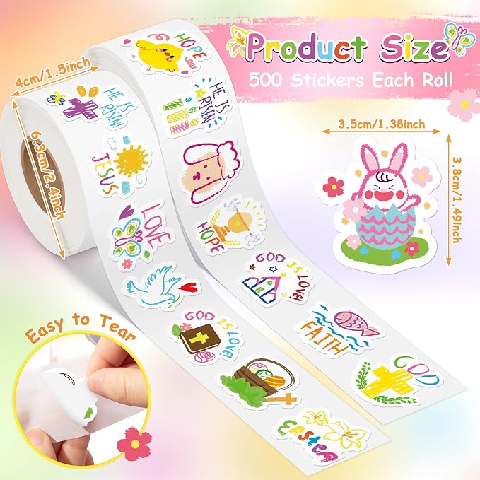 Haooryx Easter Graffiti Sticker Rolls - Image 2