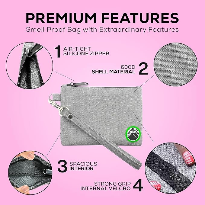 Enjoy Native Small Smell Proof Bag 6" x 4", Odor Resistant, Water Resistant - Image 2
