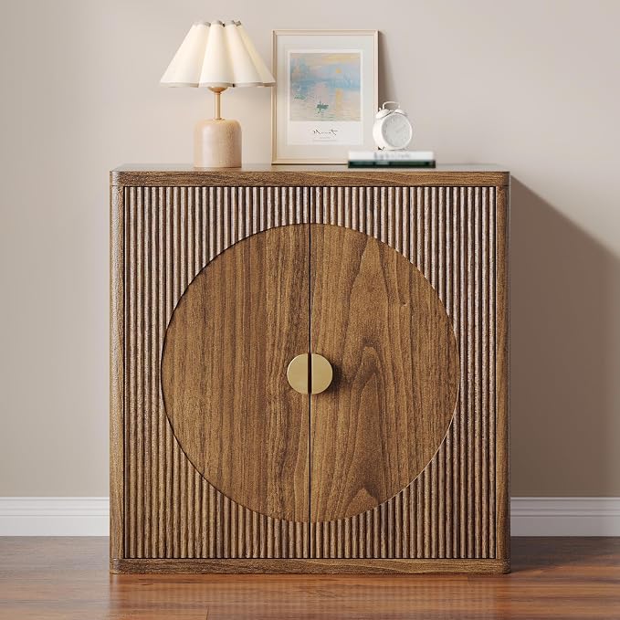 Modern Kitchen Sideboard with Storage, 31.5" Buffet Cabinet with 3 Adjustable - Image 3