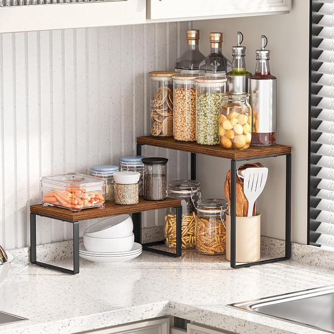 Giikin Kitchen Countertop Organizer, Stackable Corner Counter Shelf - Image 5