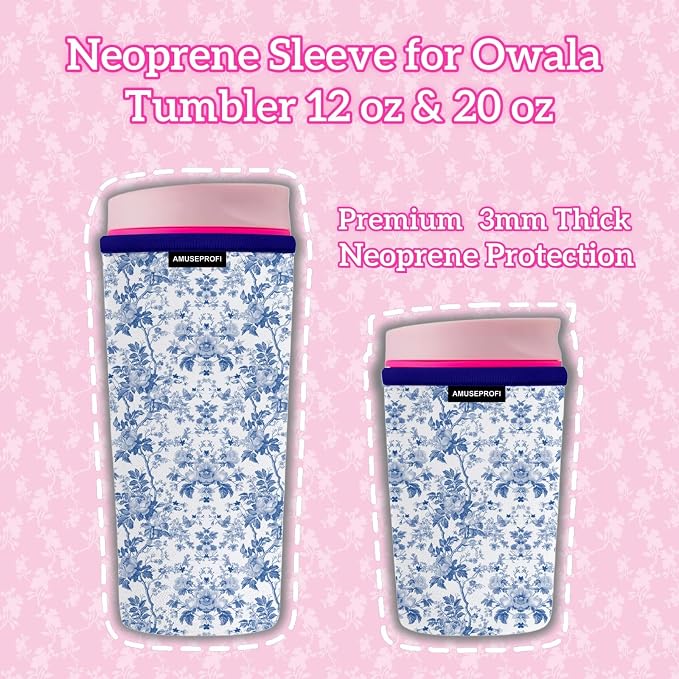 Neoprene Sleeve Compatible Owala Tumbler 12 oz & 20 oz Protective Coffee Cup - Image 4