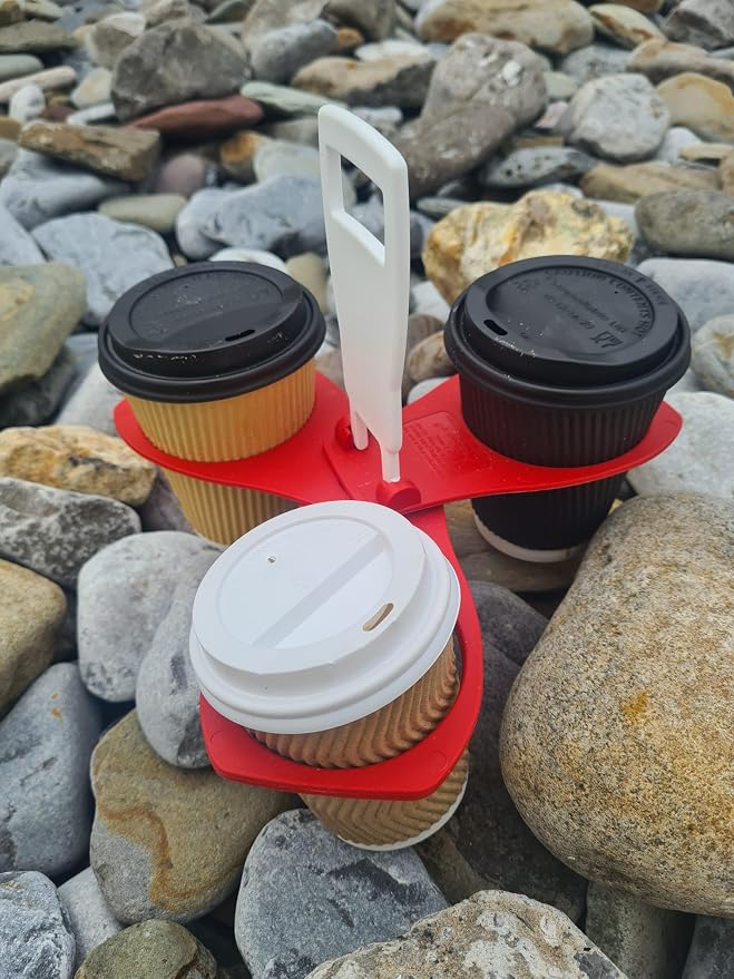 CarryAround Fold Away Cup Carrier/Caddy Take-Out Coffee Soft Drink Pint Beer - Image 7