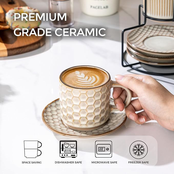 GBhome 6OZ Stackable Coffee Mugs - Image 3