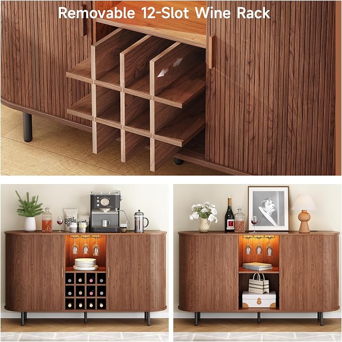 ONBRILL 63" Wine Bar Cabinet - Image 6