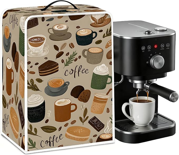 BVBOX Coffee Maker Cover, Durable Dustproof Lightweight Polyester Cotton Blend by BVBOX