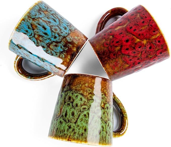 4.2 oz Espresso Cups Set of 2, Ceramic Coffee Mugs Demitasse Cups, Small - Image 6