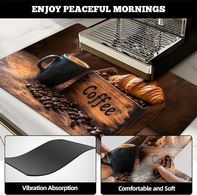 Dish Drying Mat Large Coffee Mat Absorbent Drying Mat - Image 3