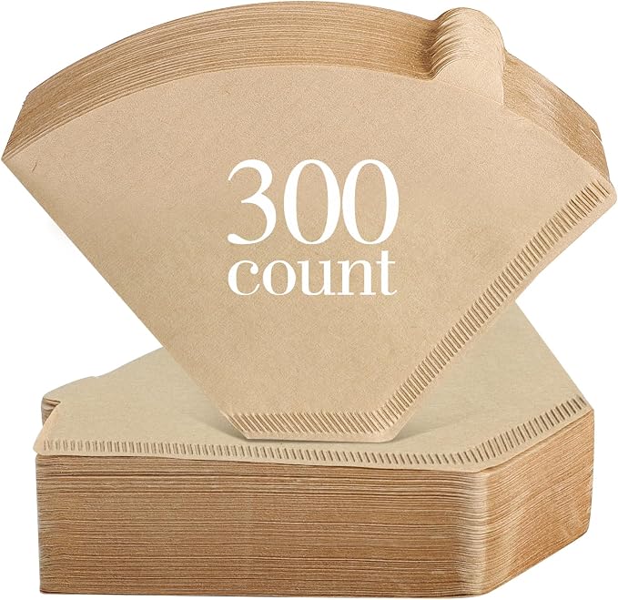 Niveaya Coffee Filters 300 Count, Cone Coffee Filter #4, Natural Paper Coffee by Niveaya