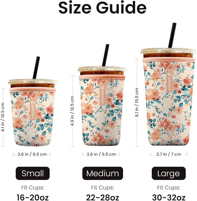 Iced Coffee Sleeve – Neoprene Reusable Cup Sleeves - Image 4