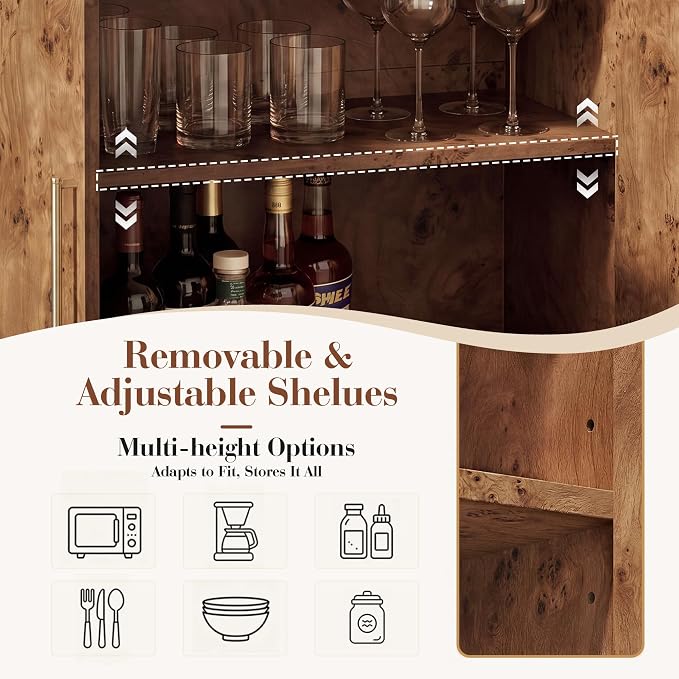 Curved Buffet Storage Cabinet - Image 7