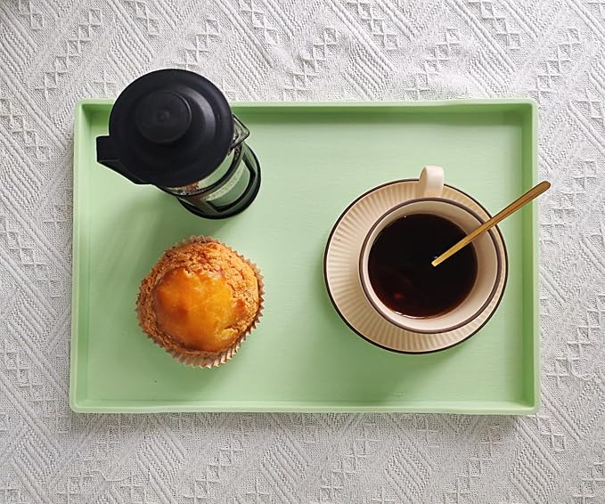 Large Green Serving Tray for Gathering Small Items | Serving Accessory - Image 5