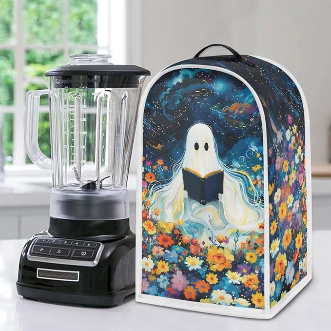 Floral Ghost Book Blender Dust Cover, Anti Fingerprint Polyester Stand Mixer or - Image 5