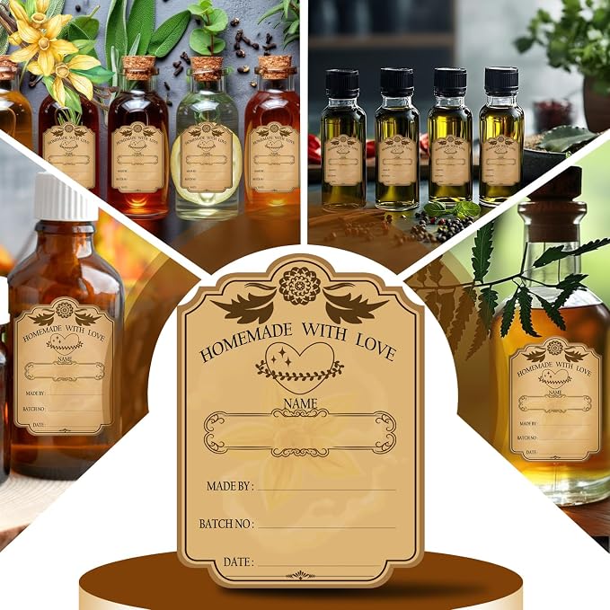 30PCS Beautifully Designed Bottle DIY Stickers, Vintage Labels - Image 7