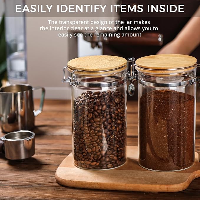 VZZNN 2 Pack 40.5oz Coffee Bean Storage Container - Image 5