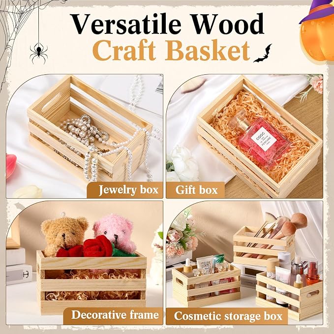 12 Pcs Small Wooden Crates - Image 6